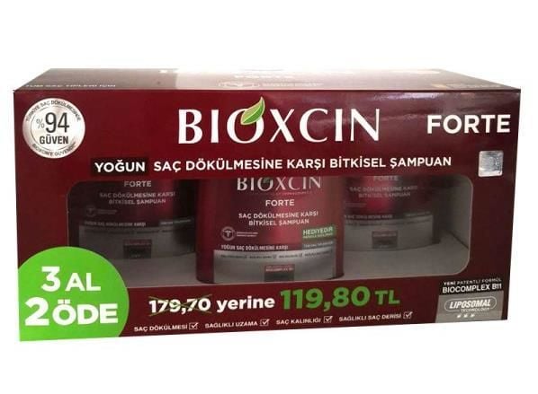 Bioxcin Forte Şampuan 300 ml - 3 Al 2 Öde (119,80 TL Etiketli)