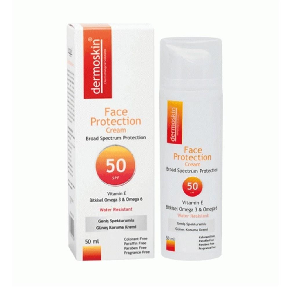 Dermoskin Face Protection SPF50 Güneş Koruyucu Krem 50 ml
