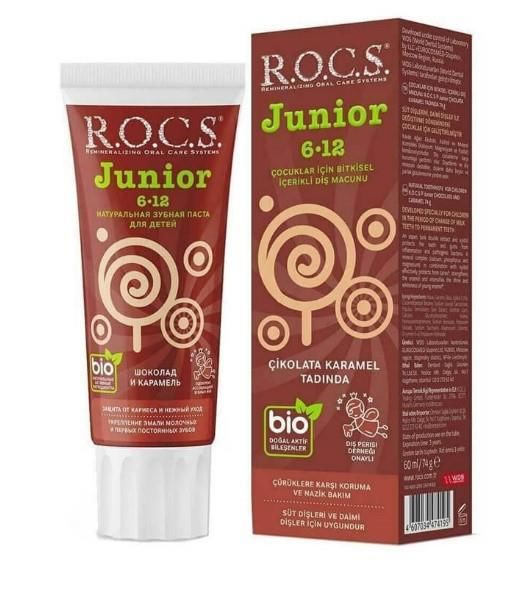 Rocs Junior 6-12 Çikolata Karamel Özlü Diş Macunu 60 ml