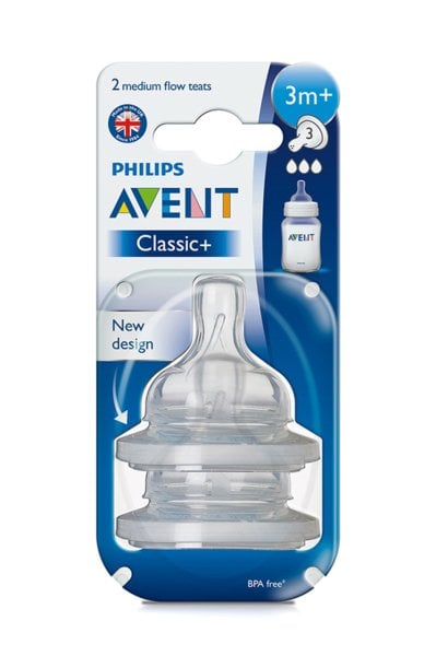 Avent Biberon Emziği 3 Delik 3ay+