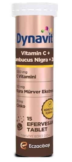 Dynavit Vitamin C+ Sambucus Nigra 15 Efervesan Tablet