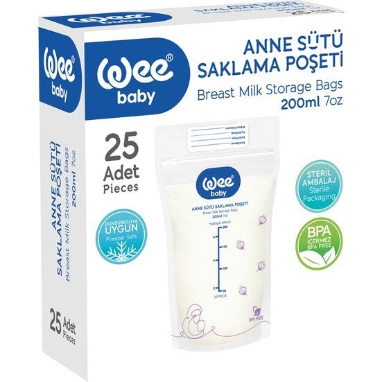Wee Baby Anne Sütü Saklama Poşeti 25li