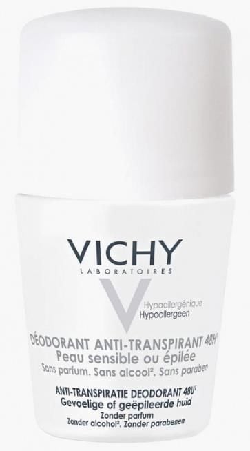 Vichy Deodorant Hassas ve Epilasyon Yapılmış Ciltler için 48 Saat Etkili Roll-On 50 ml